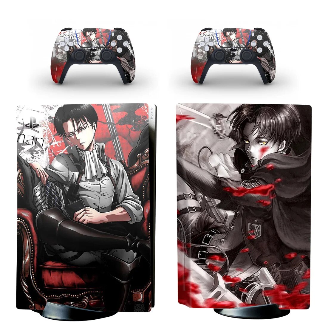 Levi Ackerman PS5 Disc Edition Aufkleber, Abdeckung