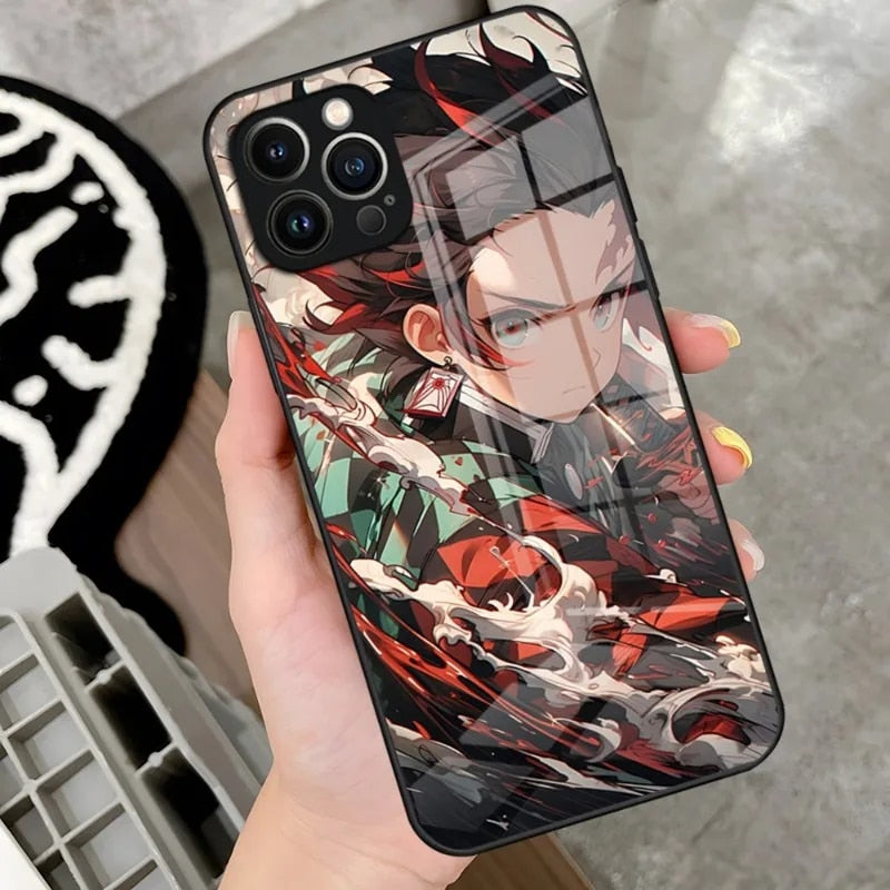 Demon Slayer Phone Cases for IPhones (Tempered Glass)
