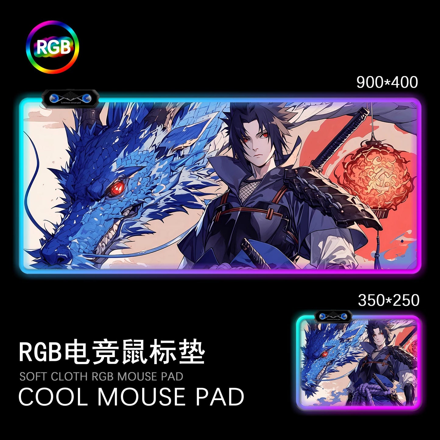 Tappetini per mouse LED Naruto