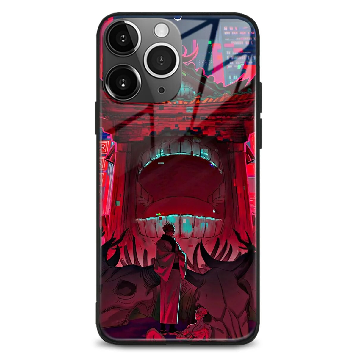 Ryomen Sukuna Handyhüllen für IPhones (Gehärtetes Glas)