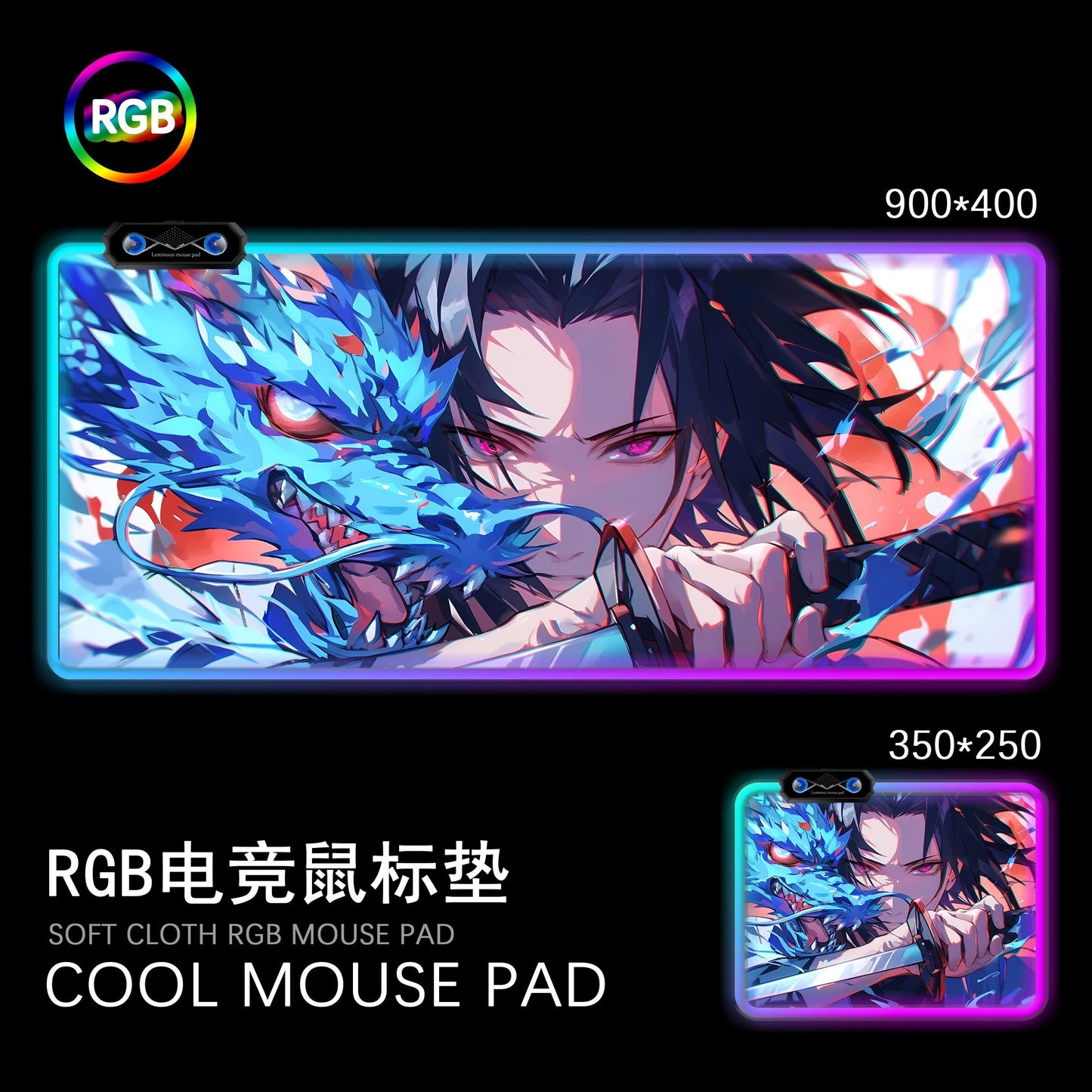 Tappetini per mouse LED Naruto