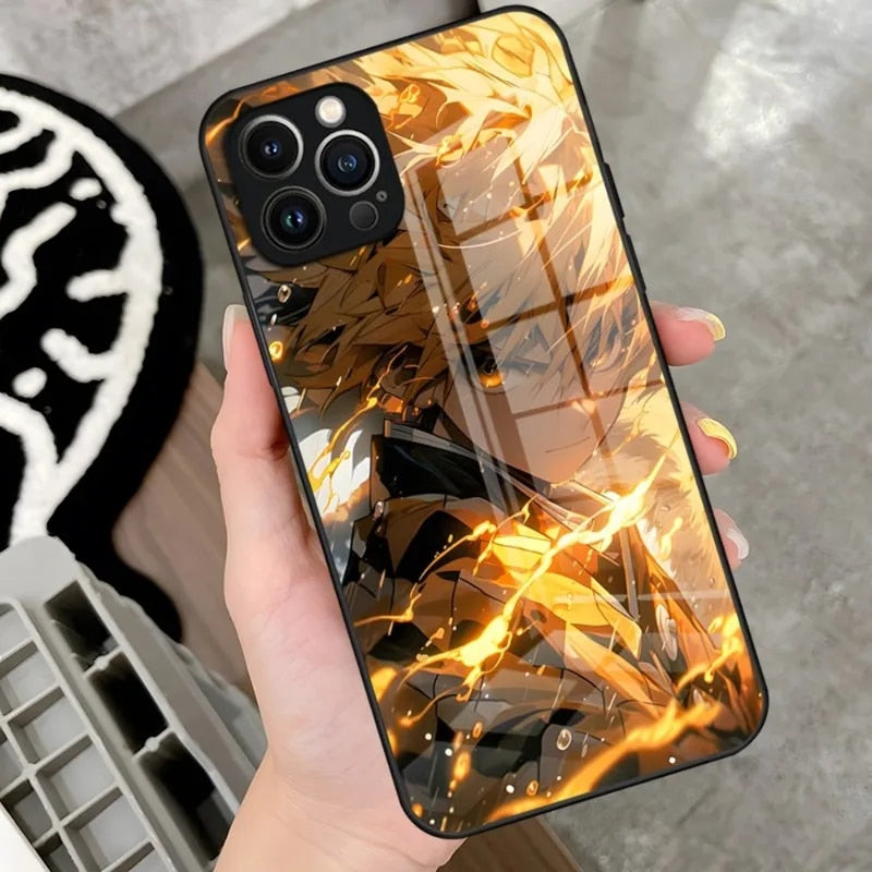 Demon Slayer Phone Cases for IPhones (Tempered Glass)