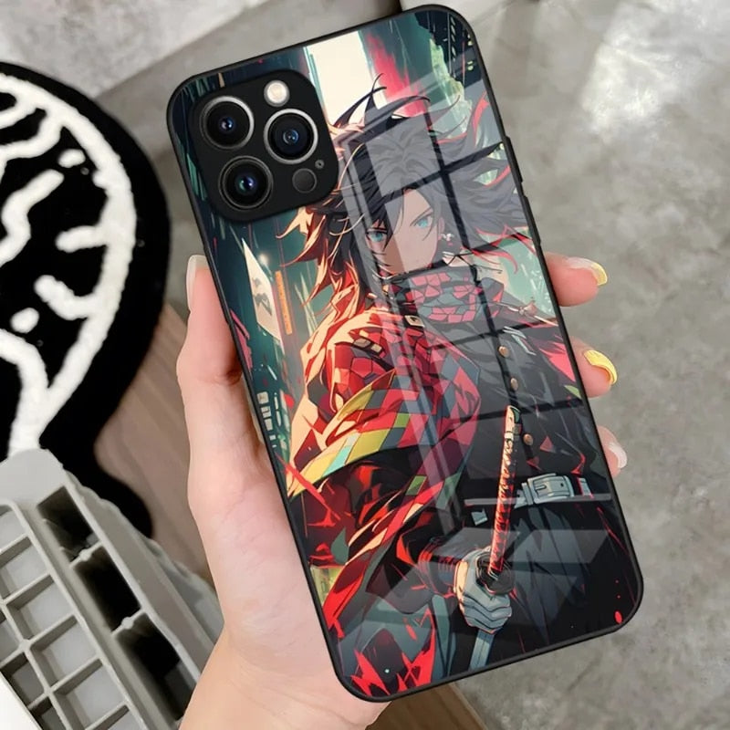 Demon Slayer Phone Cases for IPhones (Tempered Glass)
