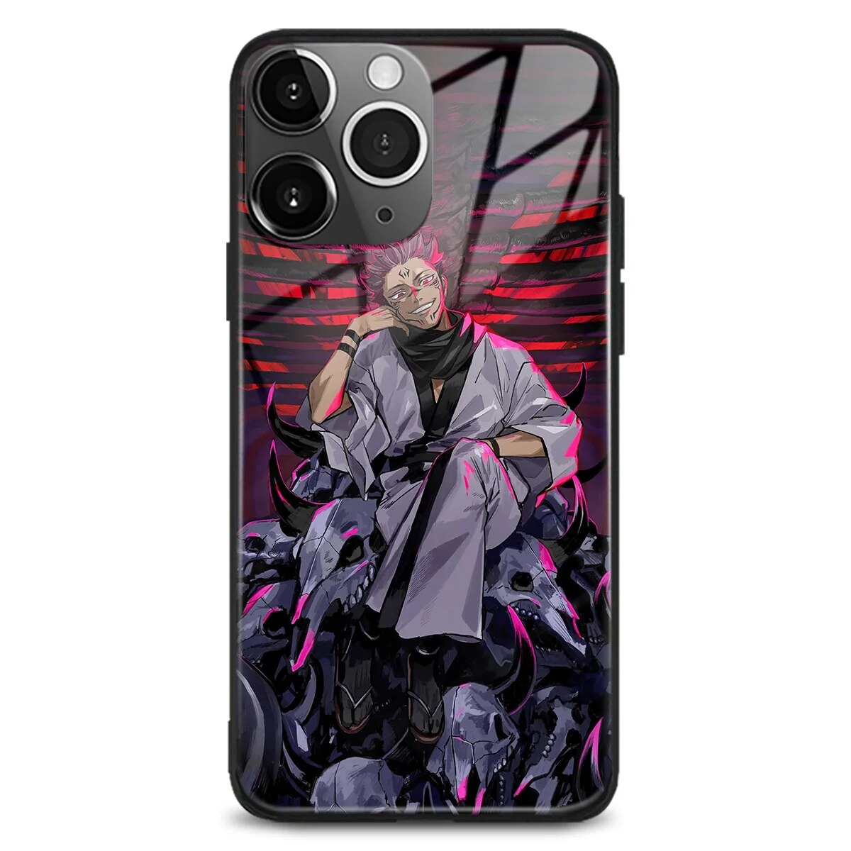 Ryomen Sukuna Handyhüllen für IPhones (Gehärtetes Glas)