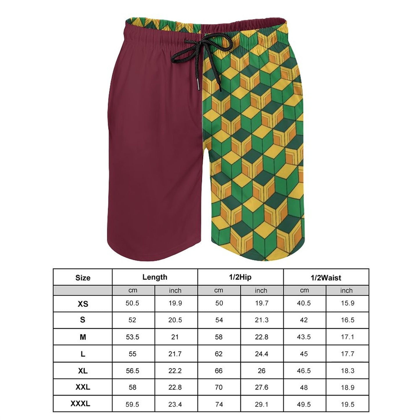 Demon Slayer men's swim trunks
