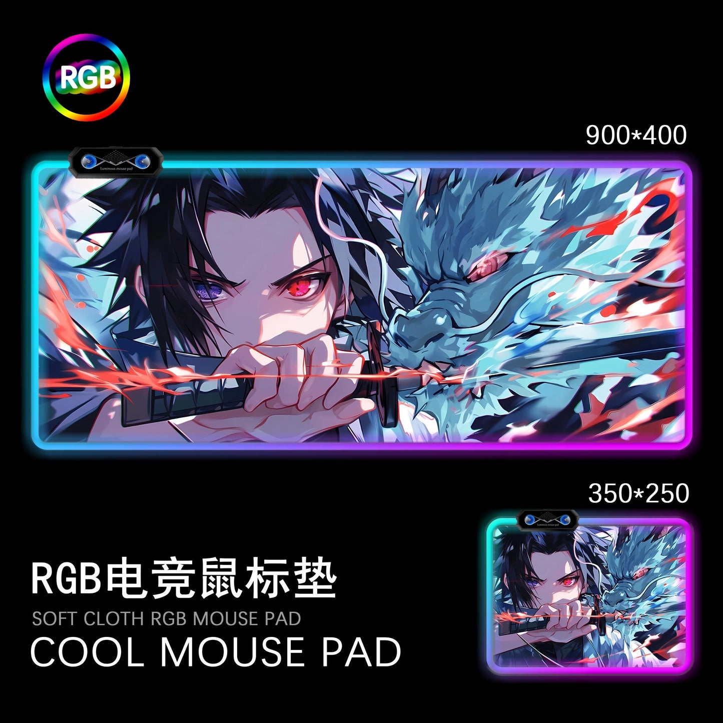 Tappetini per mouse LED Naruto