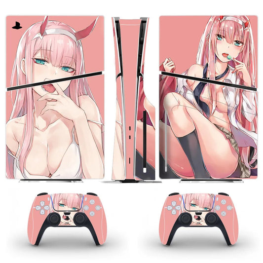 Darling in the Franxx PS5 Slim Disc Edition Aufkleber, Abdeckung