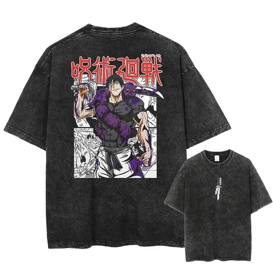 Toji Fushiguro Vintage Baumwollen T-Shirt