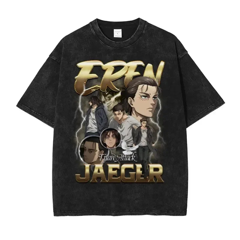 Attack on Titan Vintage Baumwollen T-Shirt