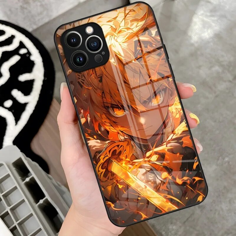 Demon Slayer Phone Cases for IPhones (Tempered Glass)