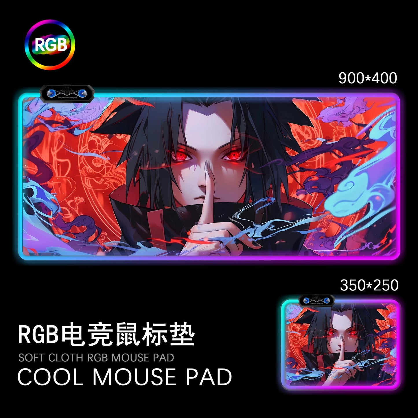 Tappetini per mouse LED Naruto