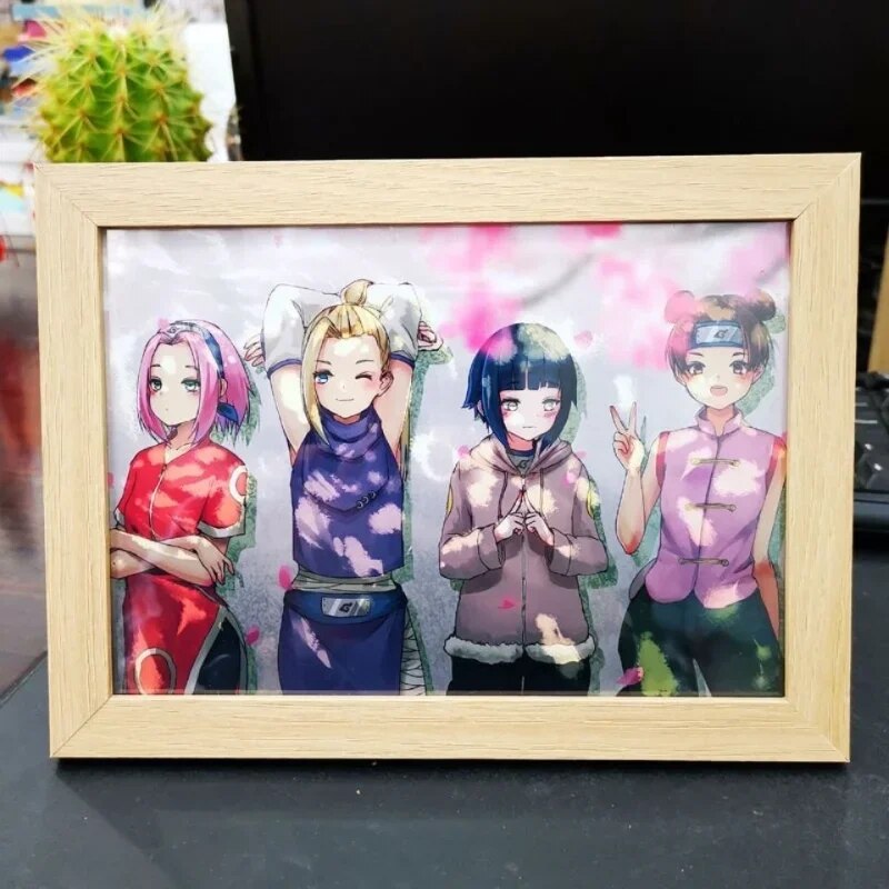 Naruto portrait in wooden frame
