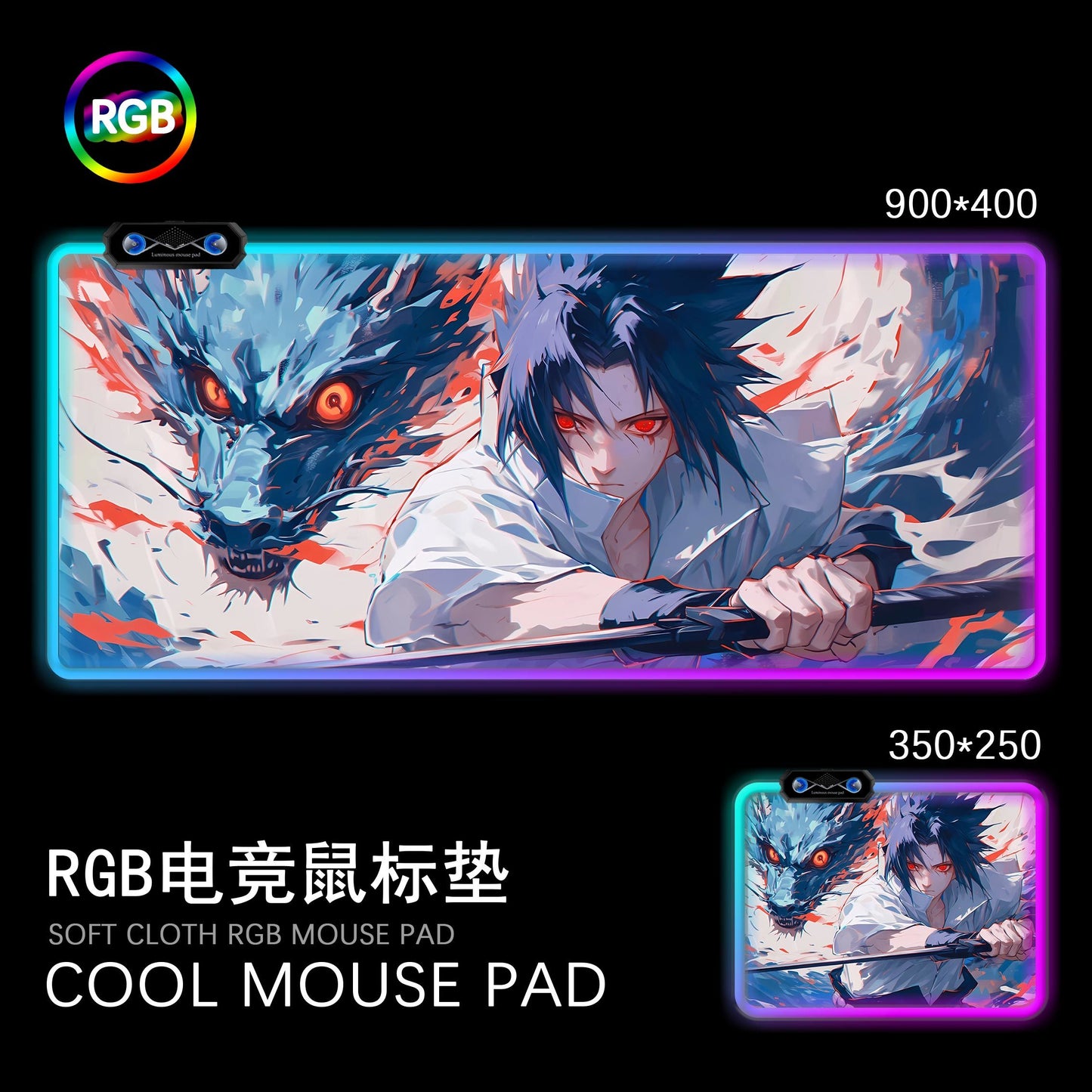 Tappetini per mouse LED Naruto