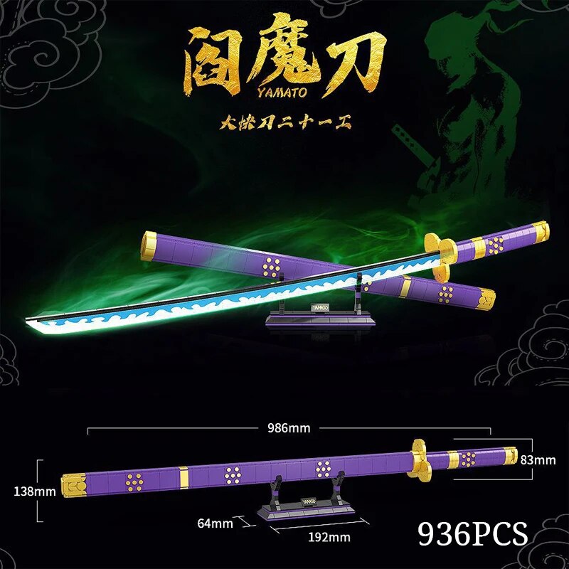 One Piece Zorro leuchtende Bausteine Katana