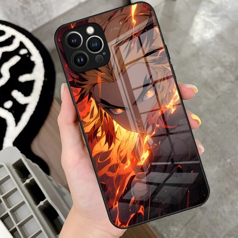 Demon Slayer Phone Cases for IPhones (Tempered Glass)