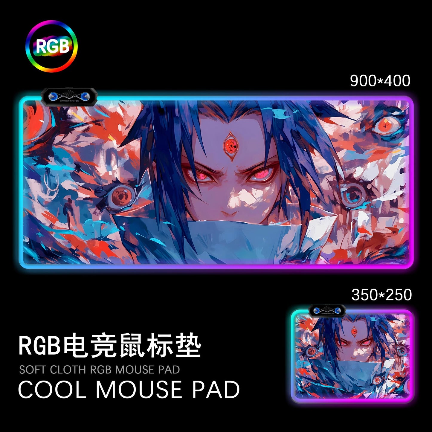 Tappetini per mouse LED Naruto