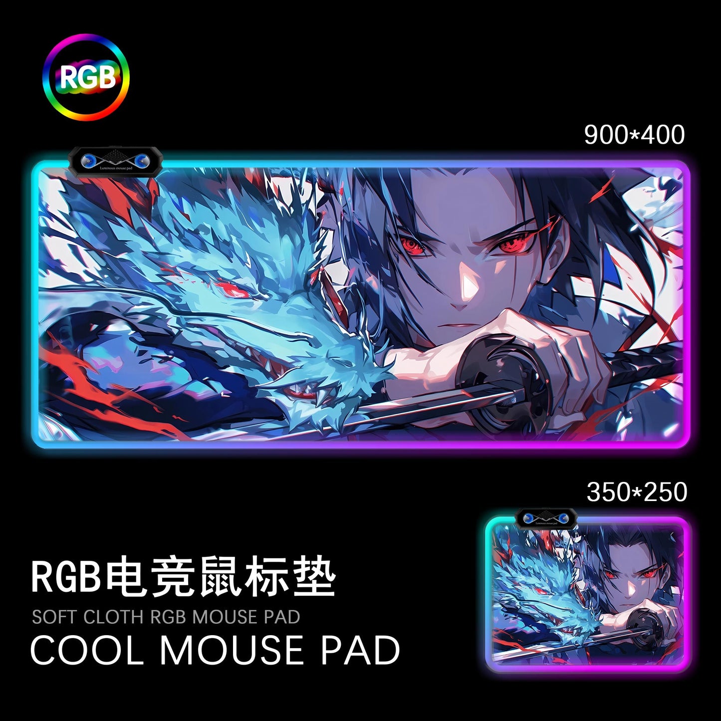 Tappetini per mouse LED Naruto