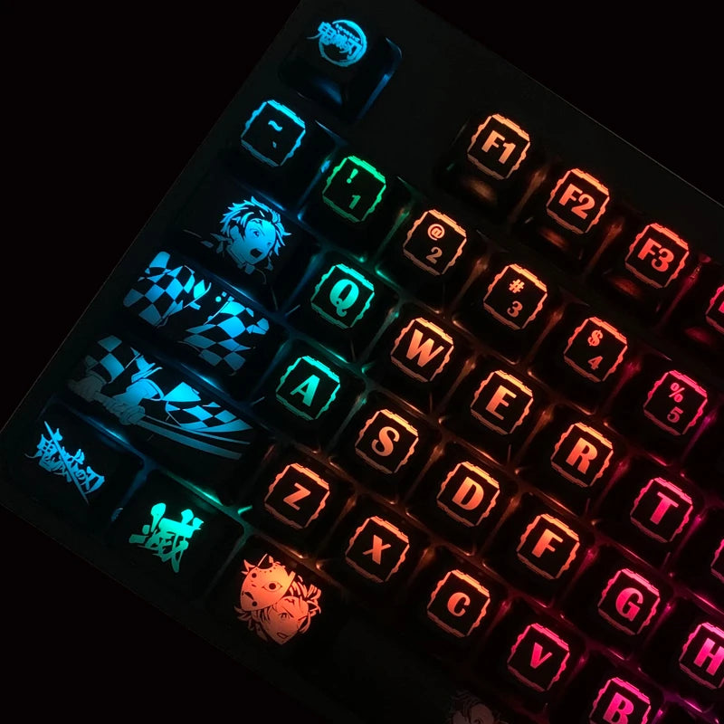 Demon Slayer keyboard keys/caps