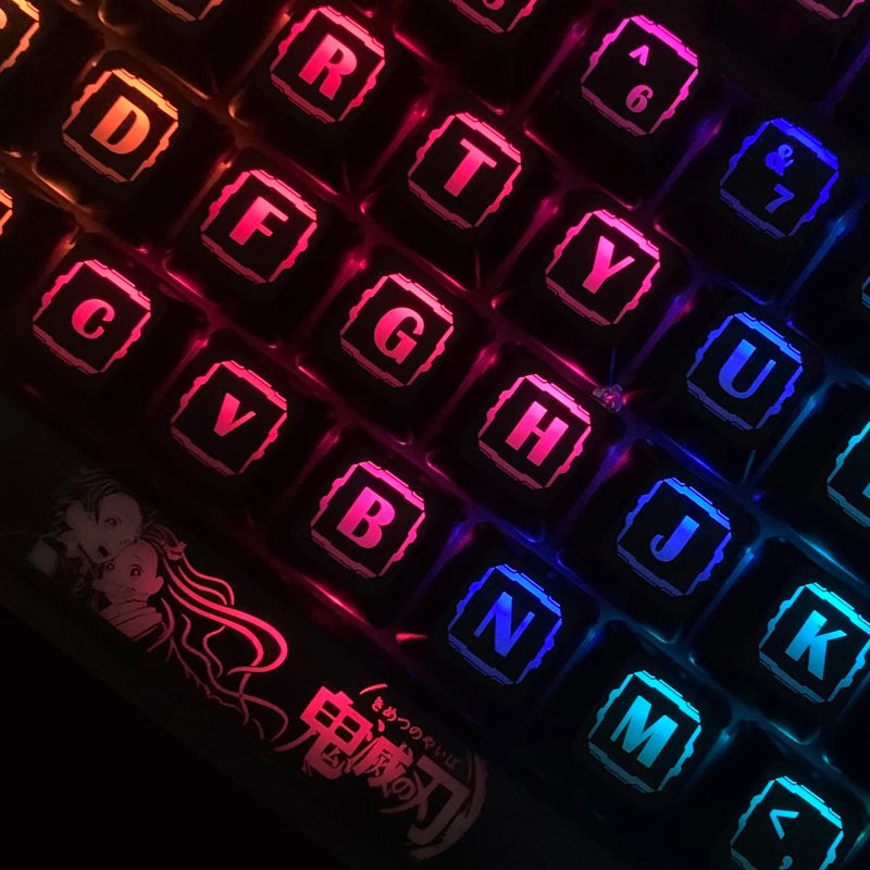 Demon Slayer keyboard keys/caps