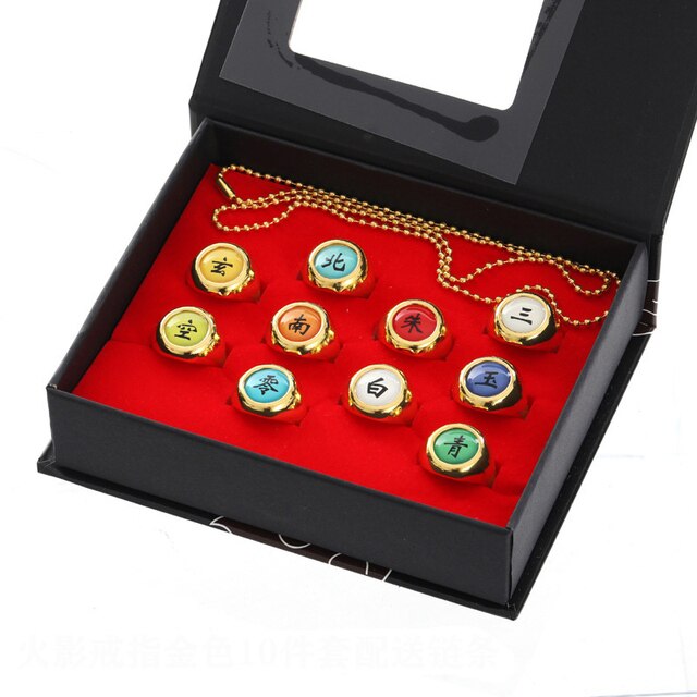 Naruto Akatsuki Metall Ringe Set