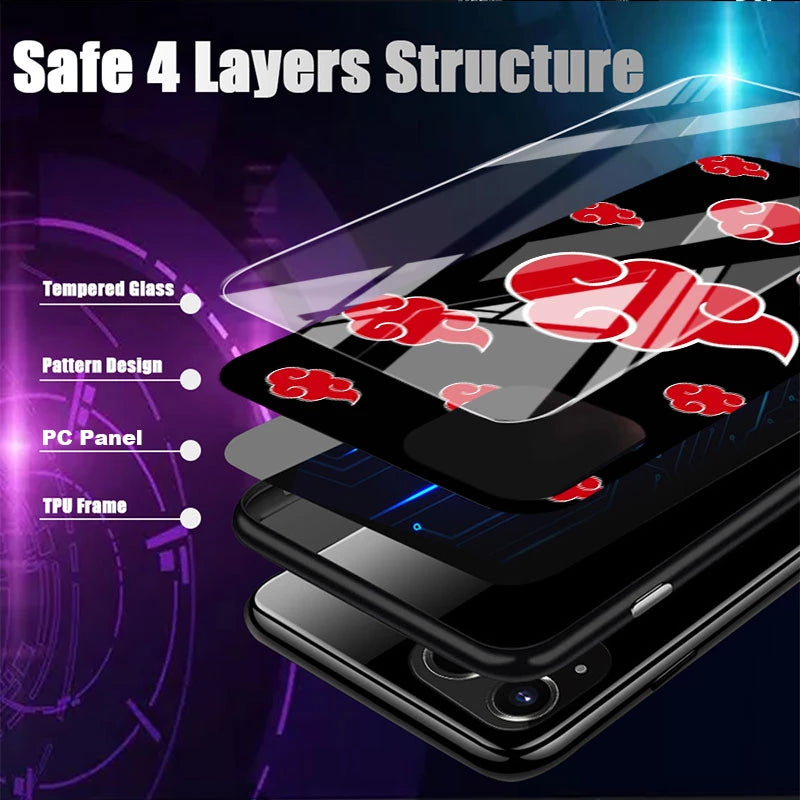 Akatsuki Handyhüllen für IPhones (Gehärtetes Glas)