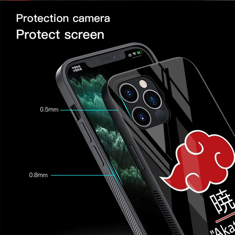 Akatsuki Handyhüllen für IPhones (Gehärtetes Glas)