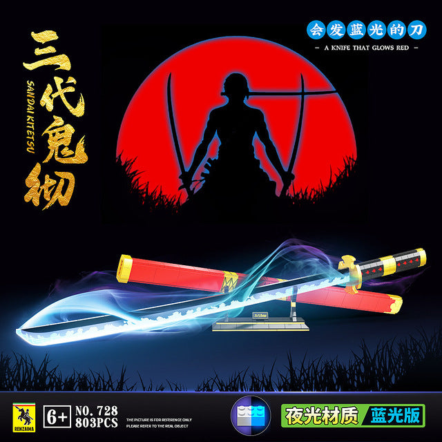 One Piece Zorro leuchtende Bausteine Katana