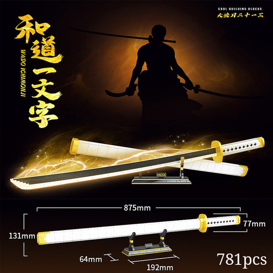One Piece Zorro leuchtende Bausteine Katana