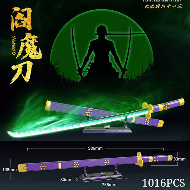One Piece Zorro leuchtende Bausteine Katana