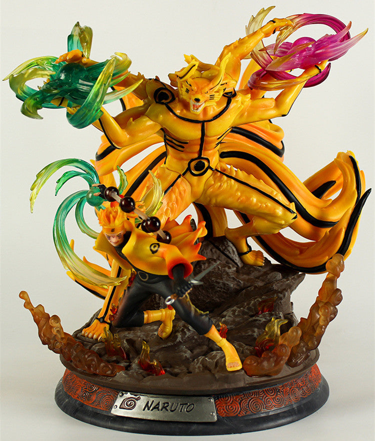Action figure LED Naruto e Kurama (36 cm)
