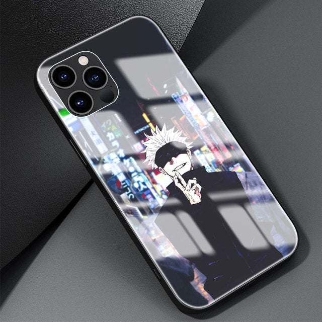 Jujutsu Kaisen Handyhüllen für IPhones (Gehärtetes Glas)