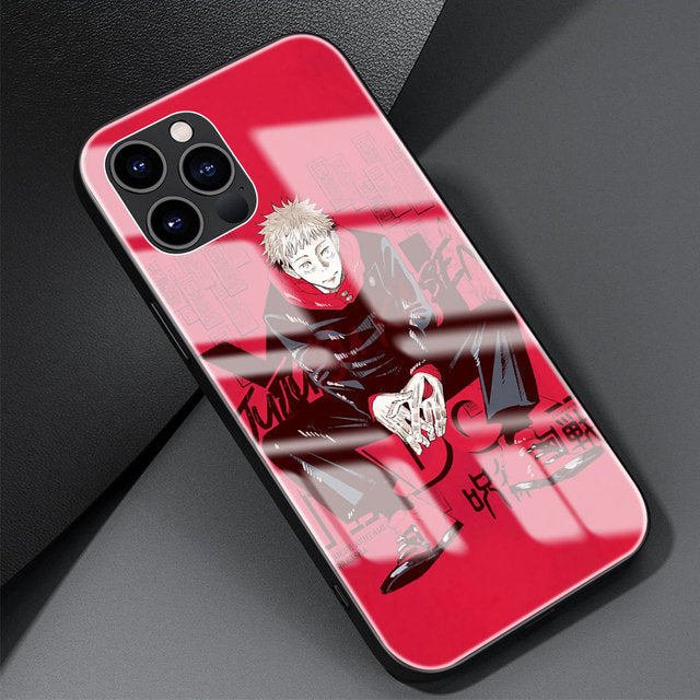 Jujutsu Kaisen Handyhüllen für IPhones (Gehärtetes Glas)