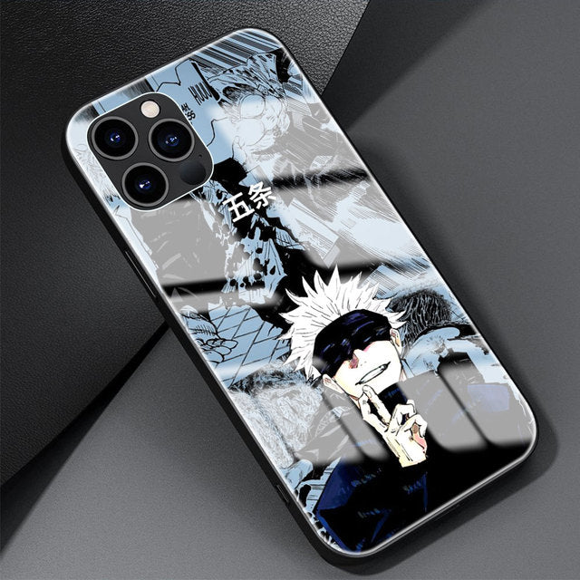 Jujutsu Kaisen Handyhüllen für IPhones (Gehärtetes Glas)