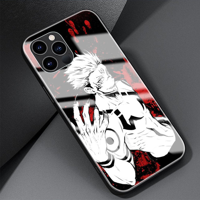 Jujutsu Kaisen Handyhüllen für IPhones (Gehärtetes Glas)