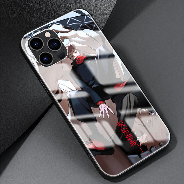 Jujutsu Kaisen Handyhüllen für IPhones (Gehärtetes Glas)