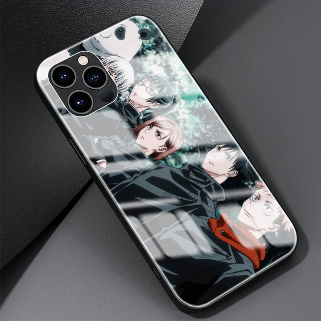 Jujutsu Kaisen Handyhüllen für IPhones (Gehärtetes Glas)