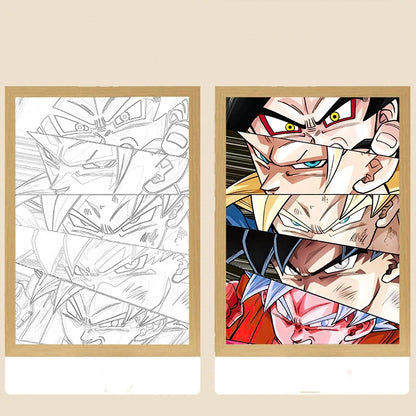 Naruto portrait in wooden frame