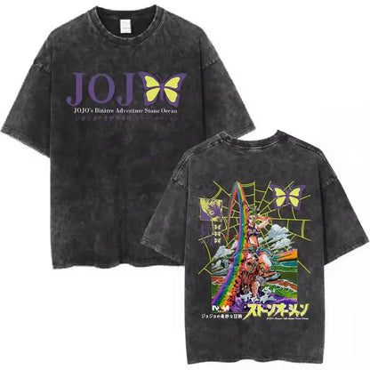 JoJo's Bizarre Adventure Vintage Baumwollen T-Shirt