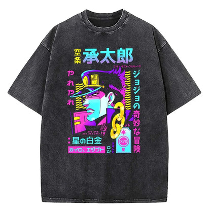JoJo's Bizarre Adventure Vintage Baumwollen T-Shirt