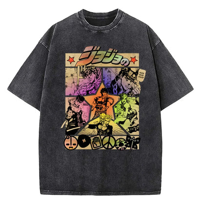 JoJo's Bizarre Adventure Vintage Baumwollen T-Shirt