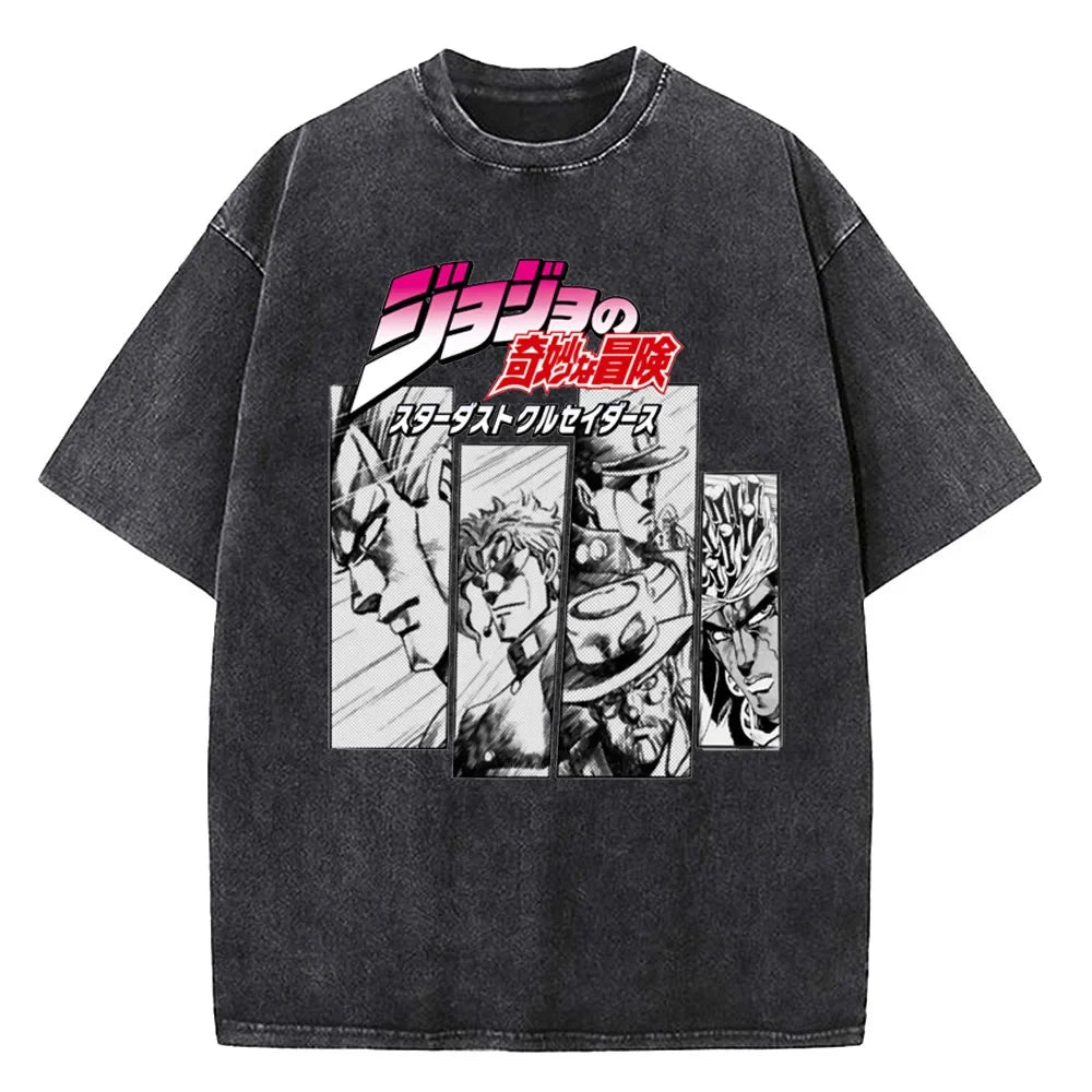 JoJo's Bizarre Adventure Vintage Baumwollen T-Shirt