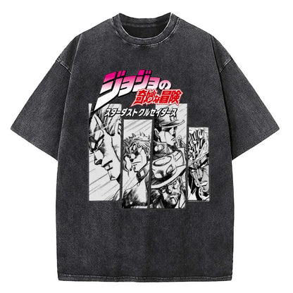 JoJo's Bizarre Adventure Vintage Baumwollen T-Shirt