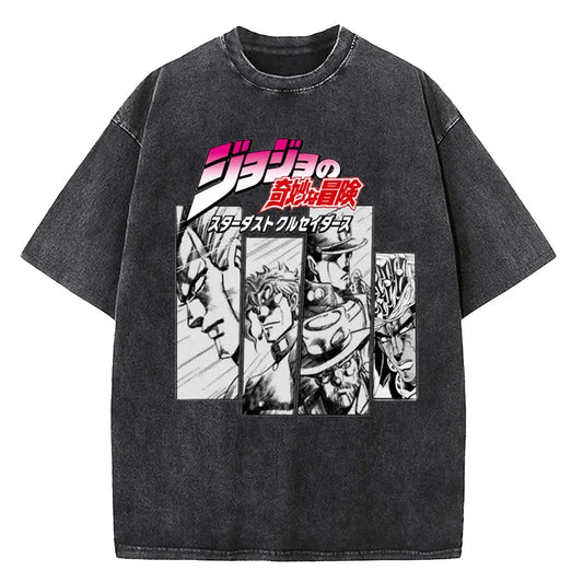 JoJo's Bizarre Adventure Vintage Baumwollen T-Shirt