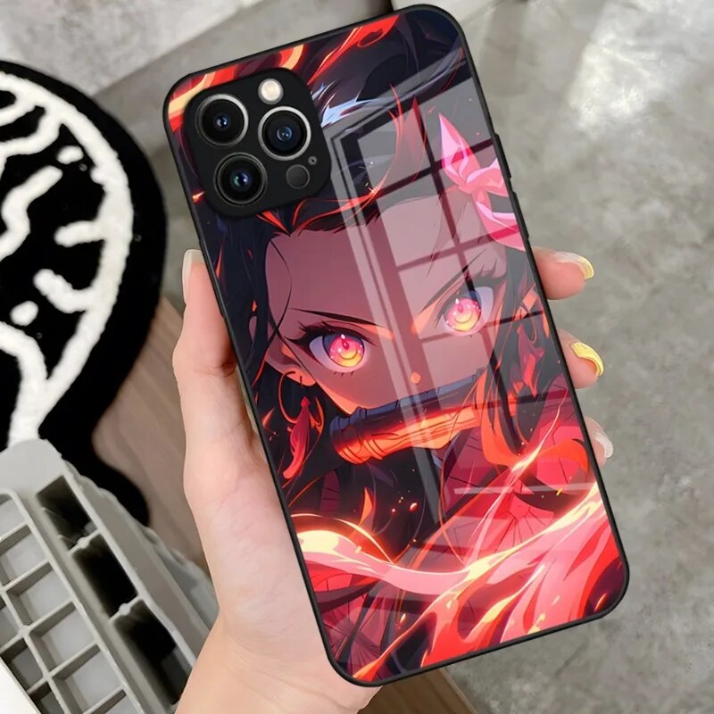 Demon Slayer Phone Cases for IPhones (Tempered Glass)