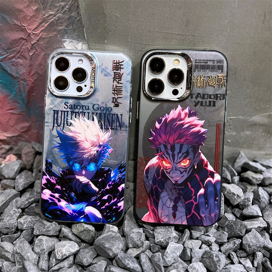 Gojo and Sukuna phone cases for IPhones