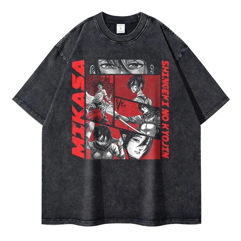 Attack on Titan Vintage Baumwollen T-Shirt