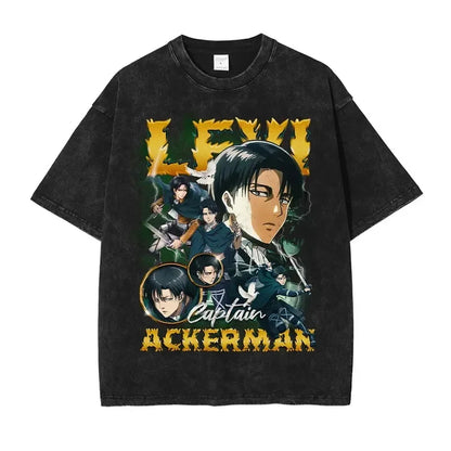 Attack on Titan Vintage Baumwollen T-Shirt