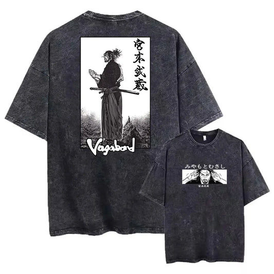 Miyamoto Musashi Vagabond Vintage Baumwollen T-Shirt