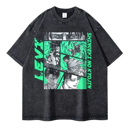 Attack on Titan Vintage Baumwollen T-Shirt