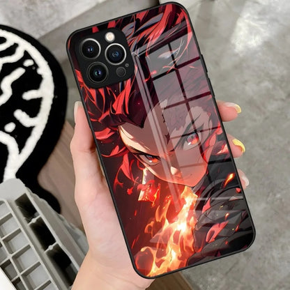 Demon Slayer Handyhüllen für IPhones (Gehärtetes Glas)